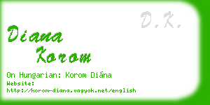 diana korom business card